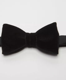 Black Velvet Pre-Tied Bow Tie