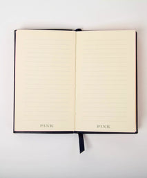 Navy Blue Pocket Size Leather Bound Notebook