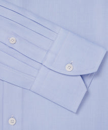 Pale Blue Slim Fit Twill Herringbone Formal Shirt