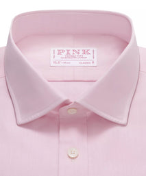 Pale Pink Classic Fit Double Cuff Ramses Poplin Formal Shirt