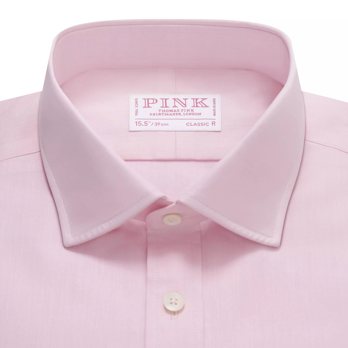Pale Pink Classic Fit Double Cuff Ramses Poplin Formal Shirt