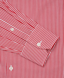 Red & White Tailored Fit Capri Stripe Shirt Formal Shirt