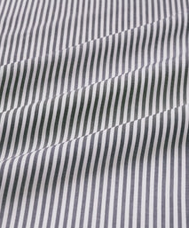 Charcoal Grey & White Classic Fit Panama Stripe Formal Shirt