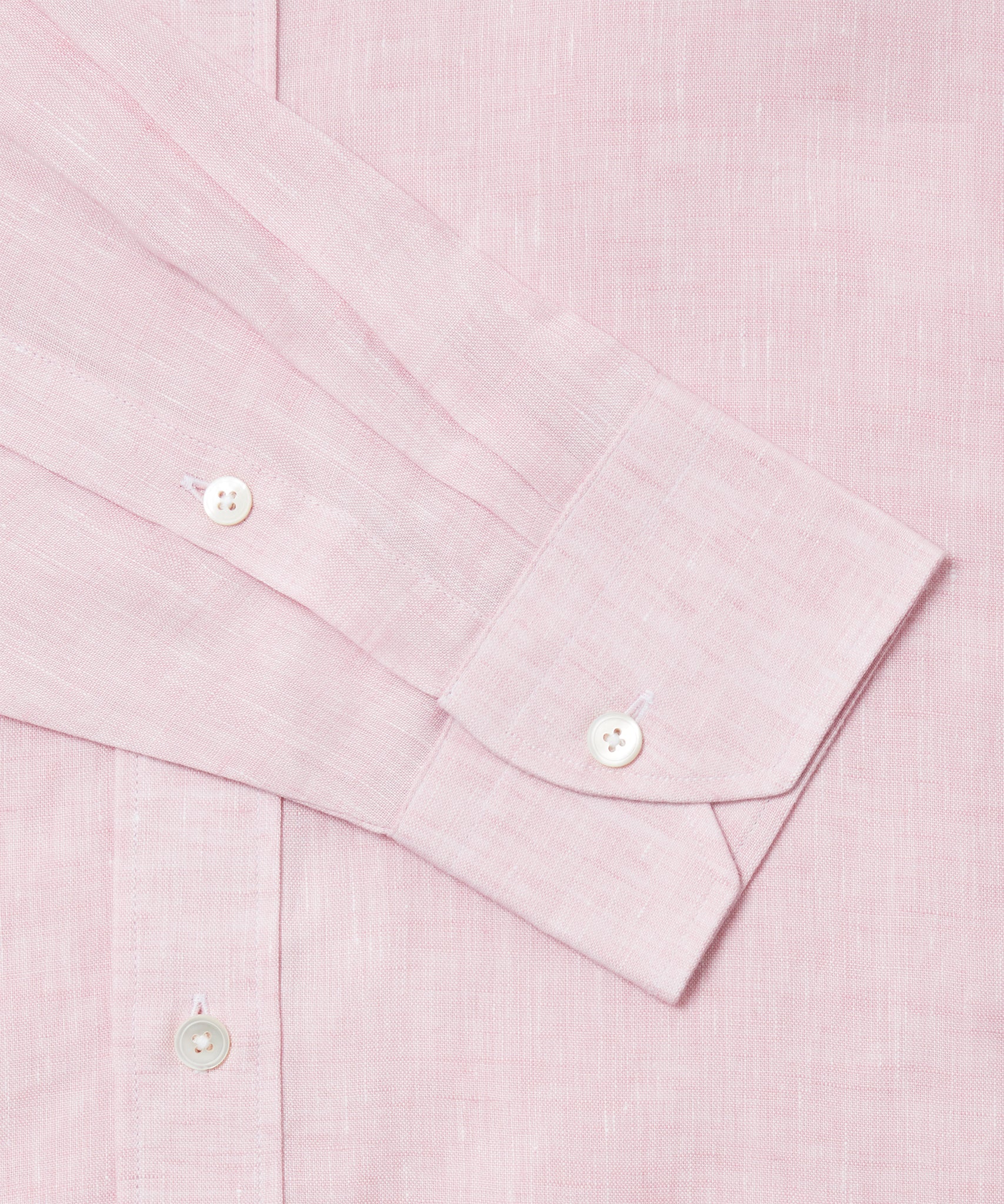 Pale Pink Classic Fit Essential Linen Formal Shirt